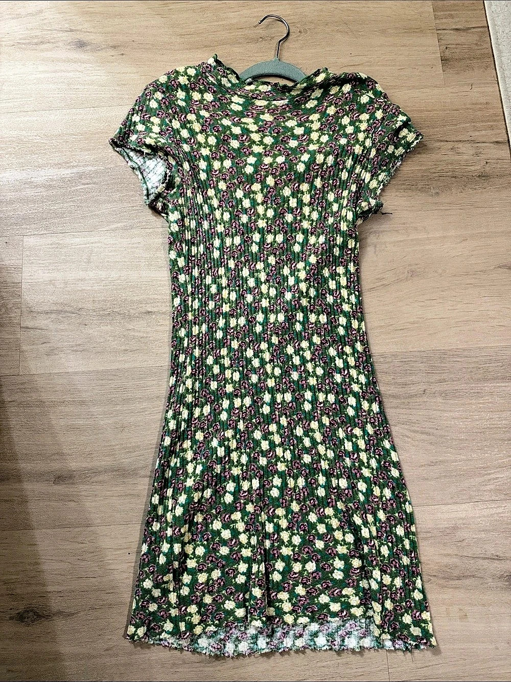Urban Outfitters Floral Mini Dress Green & Pink Size Large